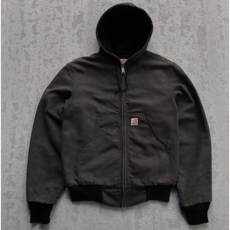 ❌SOLD❌carhartt JR105 USA active jacket duck canvas dark olive green