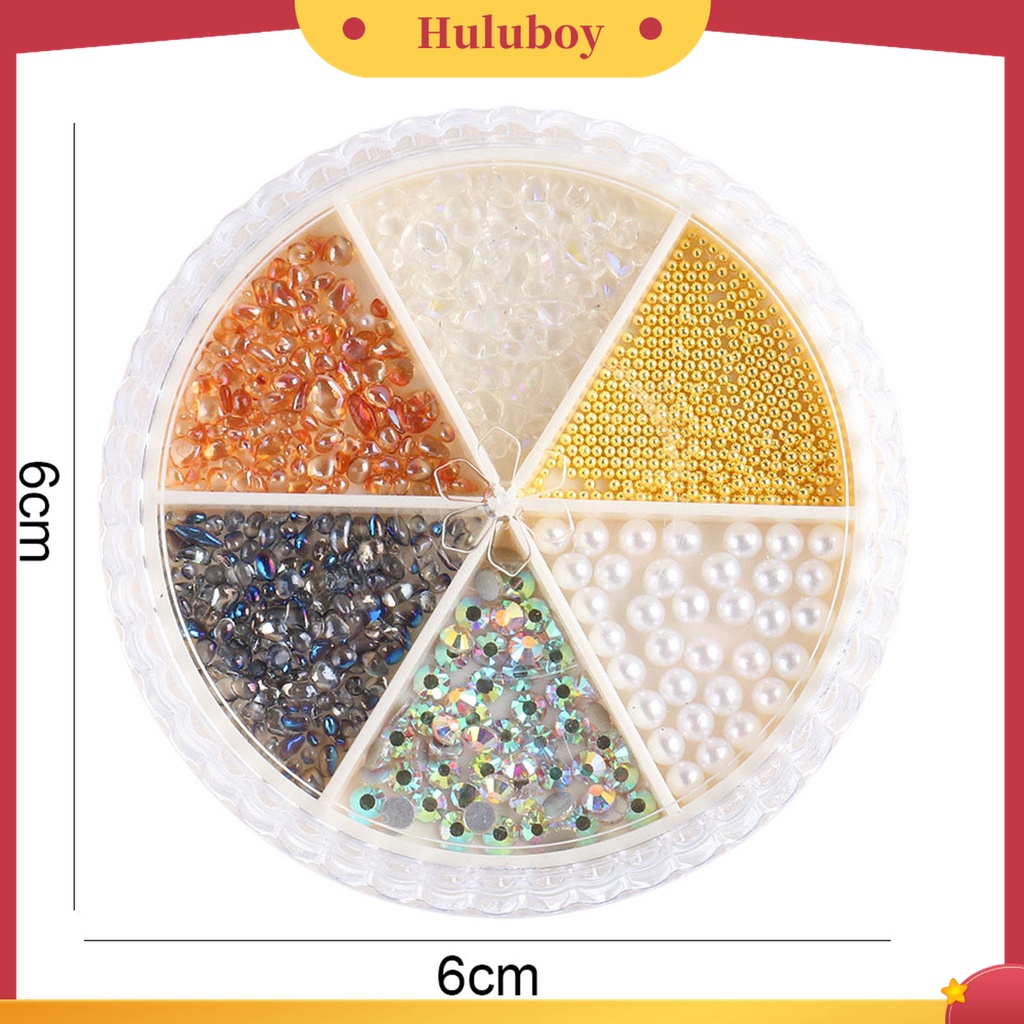 Huluboy Huluboy♡ Aksesoris Perhiasan Manik-Manik Kuku Bahan Metal Untuk Dekorasi Makeup