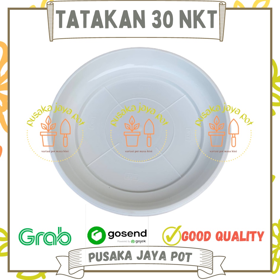 Tatakan Alas Pot Bunga NKT 30 Putih 26 Cm Untuk Pot 30 Tatakan Pot 30 Alas Bunga