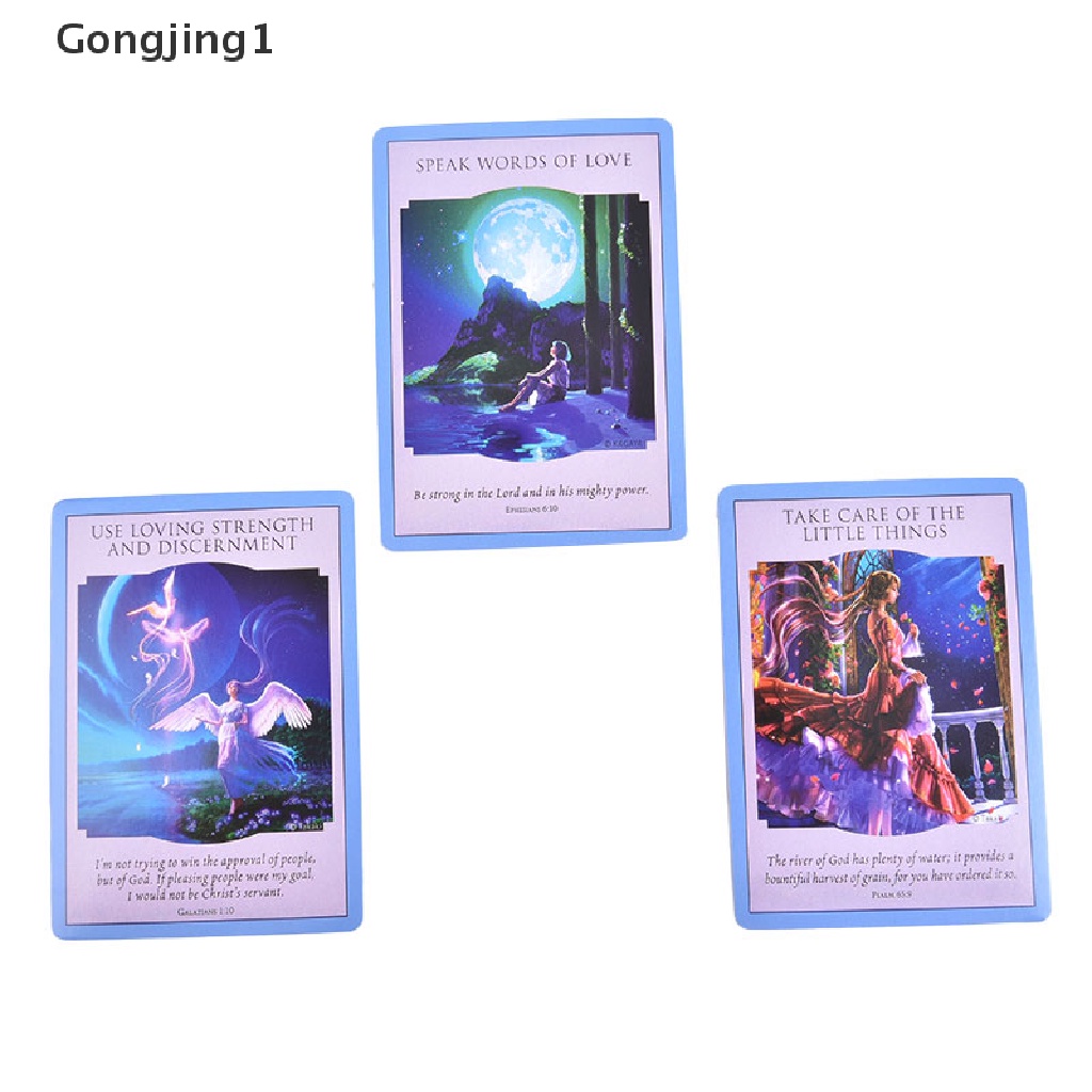 Gongjing1 44PCS / Set Kartu Tarot Love Light Divine Oracle Bahasa Inggris