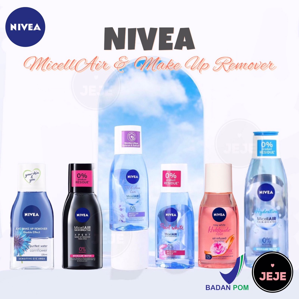 NIVEA MicellAIR Pearl White | Hydration | Black Expert | Eye Remover | Micellar Water