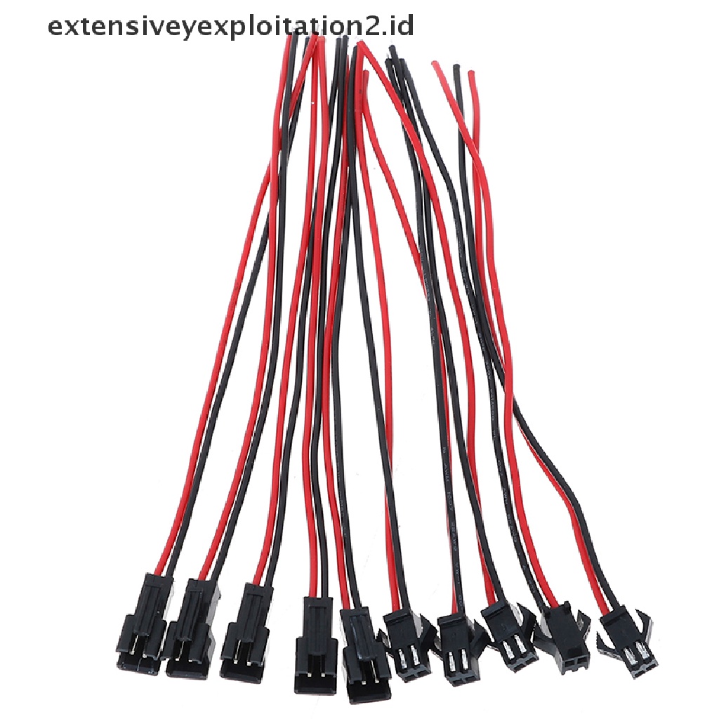 (Hotter) 10pcs Kabel Jst Sm 15cm 2pin Male To Female