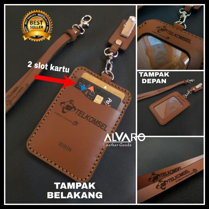 

BEST SELLER !!! ID CARD HOLDER CUSTOM / NAME TAG KULIT / LANYARD ID CARD KULIT TERLARIS