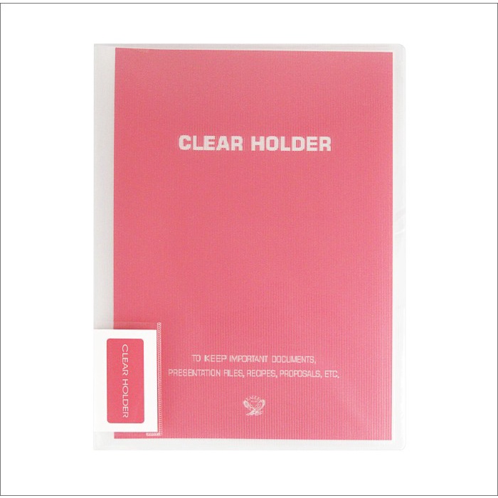 

READY EAGLE Clear Holder Document Keeper Display Book A4 / F4 40 Pocket - Pink, A4 TERBARU