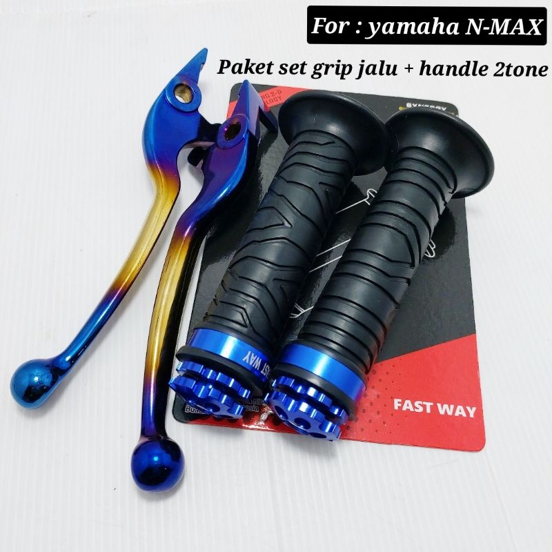 paket grip jalu + handle nmax two tone