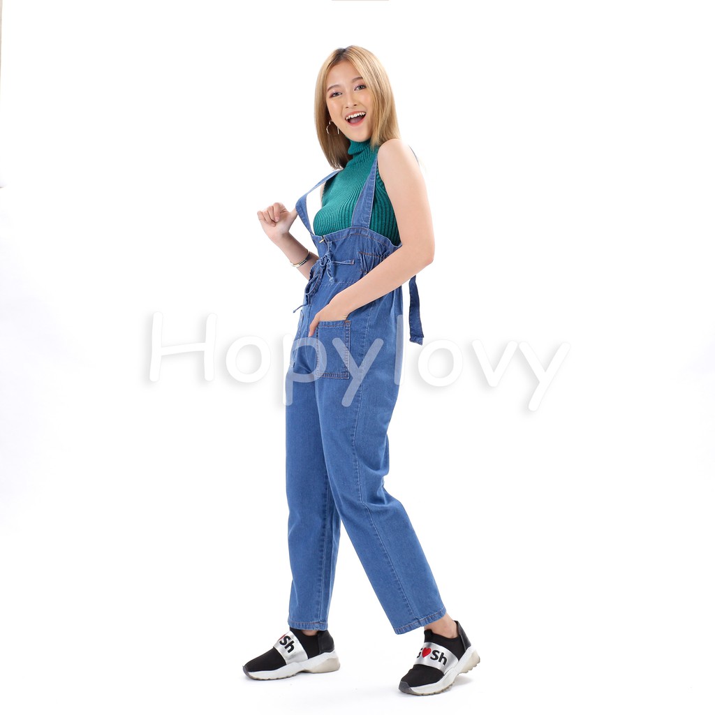 HOPYLOVY - Overall Jeans Wanita Navali