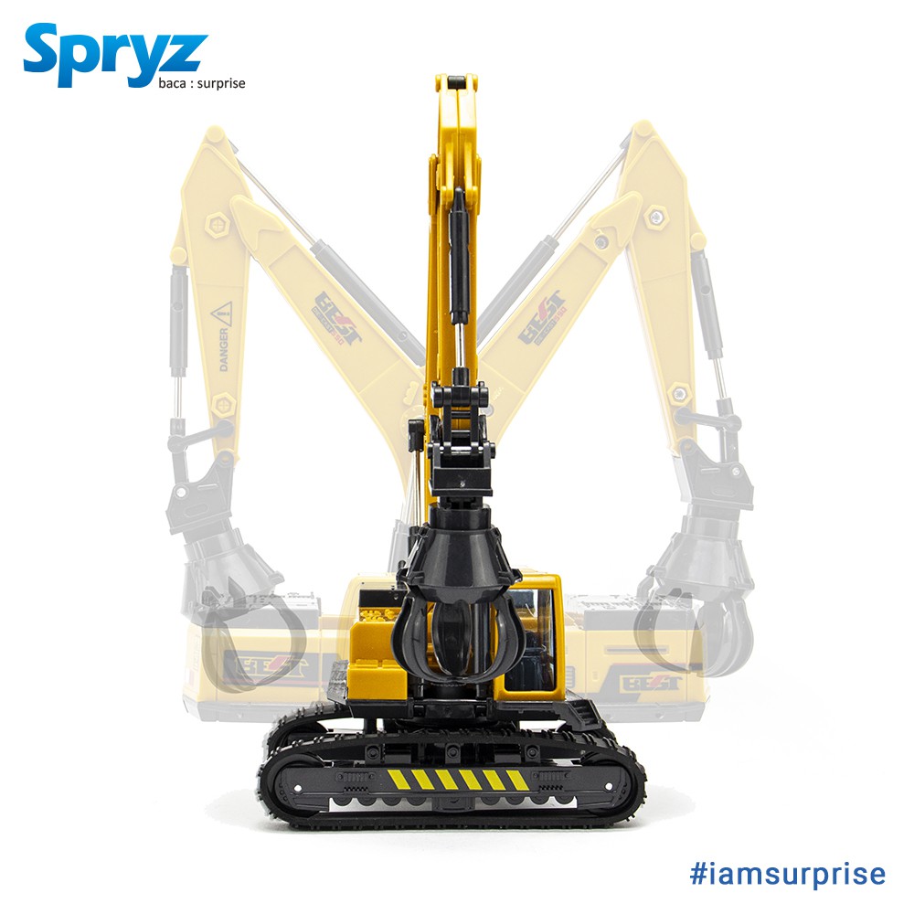 Spryz Construx 1:55 Excavator Mainan Miniatur