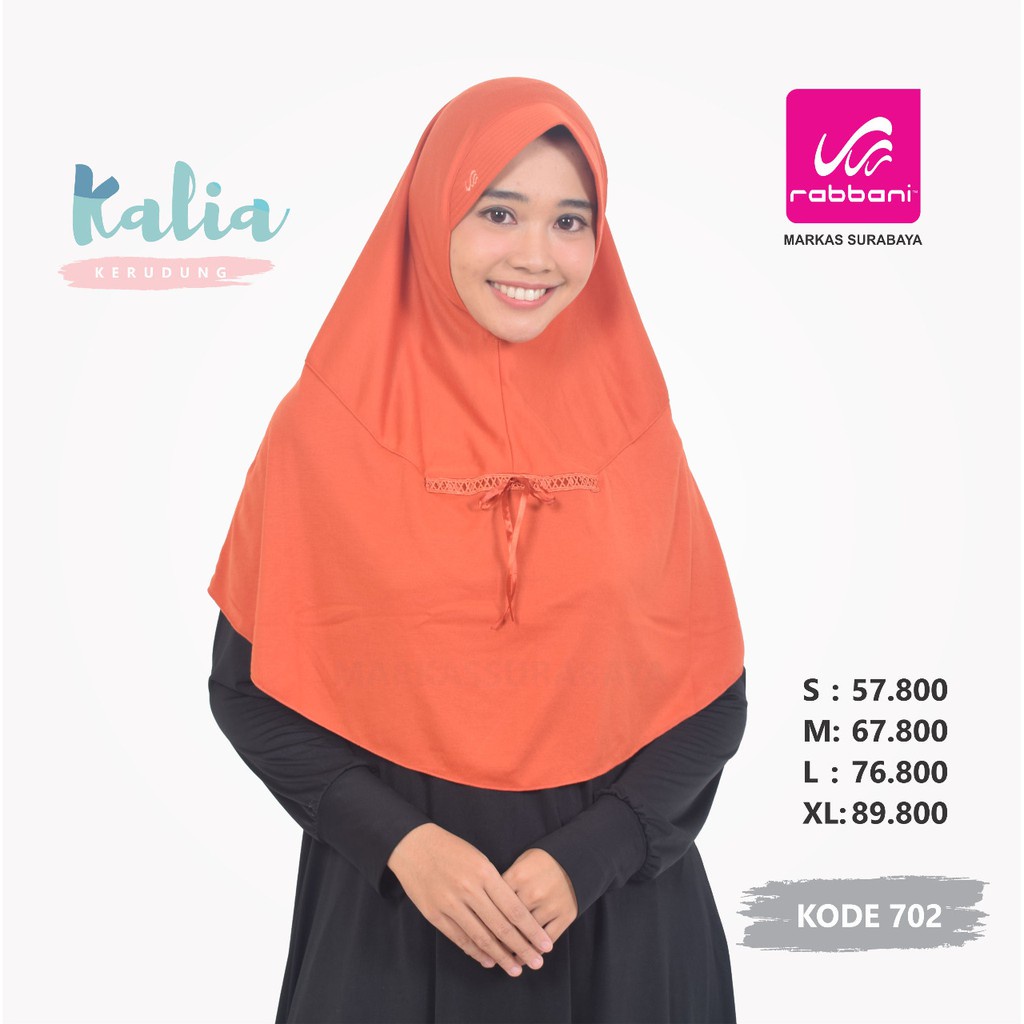 KERUDUNG SEKOLAH RABBANI KALIA - JILBAB INSTAN KALIA RABBANI-702 orange