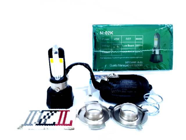 lampu utama motor led rtd 4 sisi m02k 40 watt drl biru h6 h4 hs1 ac dan dc-2