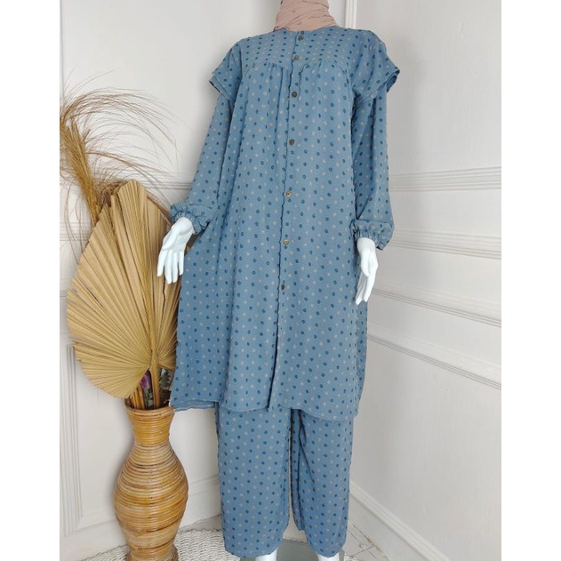 LD 120 SETCEL TUNIK CRINKLE AIRFLOW URAGIRI SETELAN TUNIK CRINKLE URAGIRI SETELAN CRINGKEL JUMBO