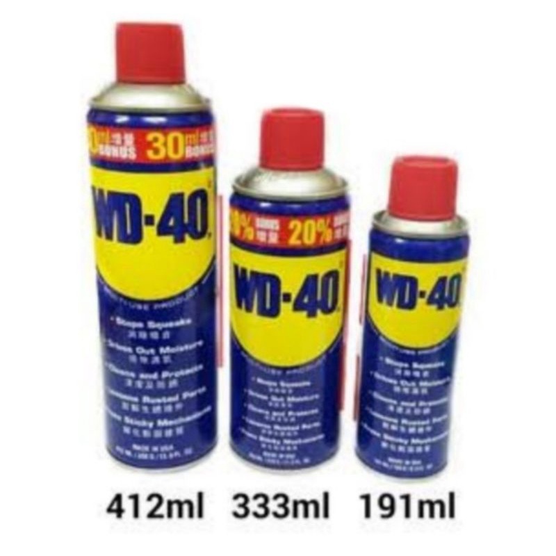 WD 40 412ML WD40 WD-40 pelumas anti karat korosi engsel pintu rantai gembok
