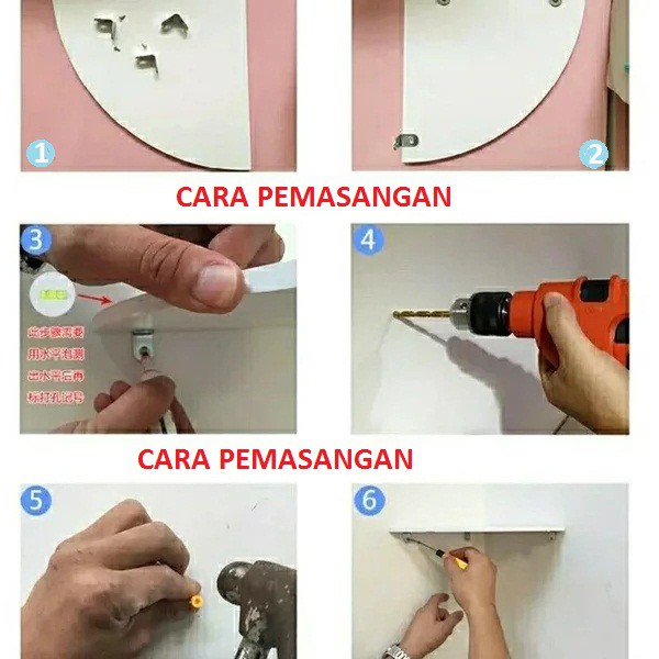 Rak sudut dinding Serbaguna satuan murah