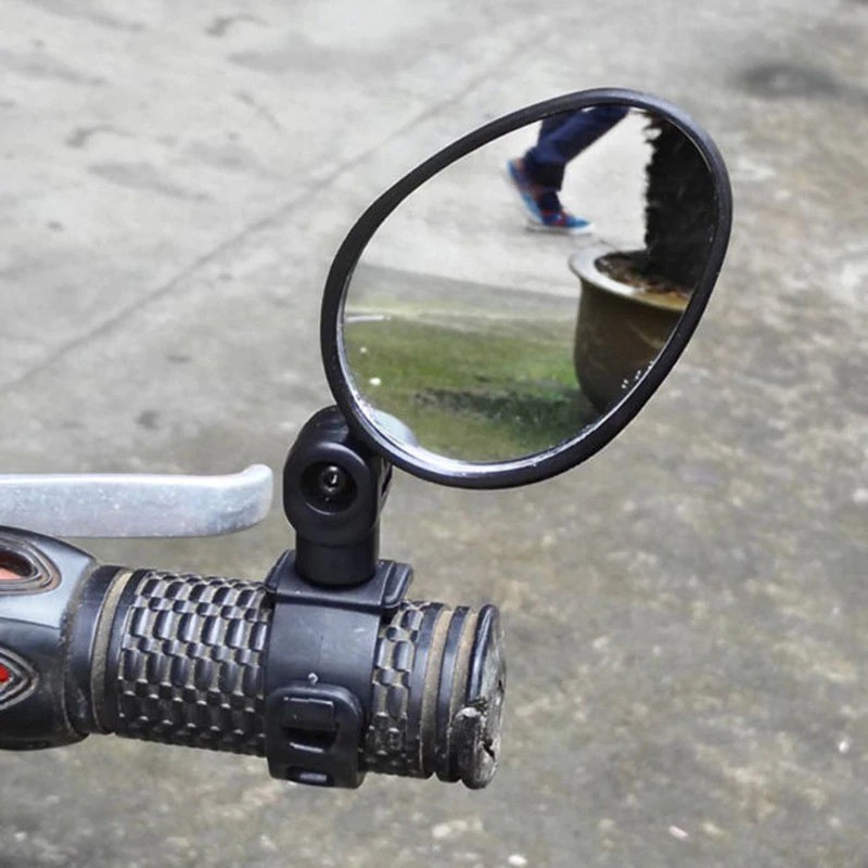 Spion Sepeda OVAL Besar 7cm 360 Rotation Rearview Adjustable 1pcs