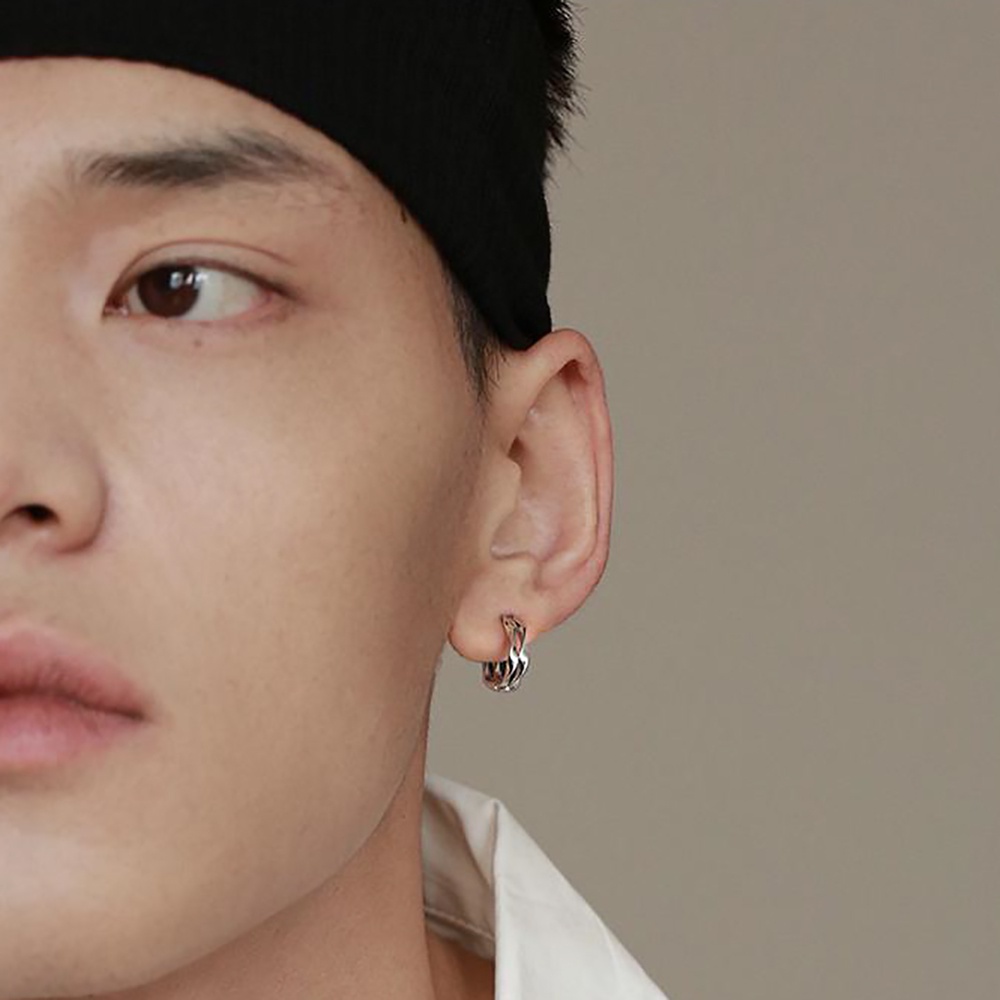 Anting Hoop Bahan Tembaga Warna-Warni Gaya Hip Hop Korea Untuk Pria Dan Wanita