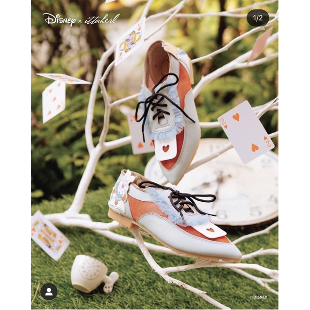 Ittaherl x Disney  Alice in Wonderland White Rabbit Sneakers Sky size 39