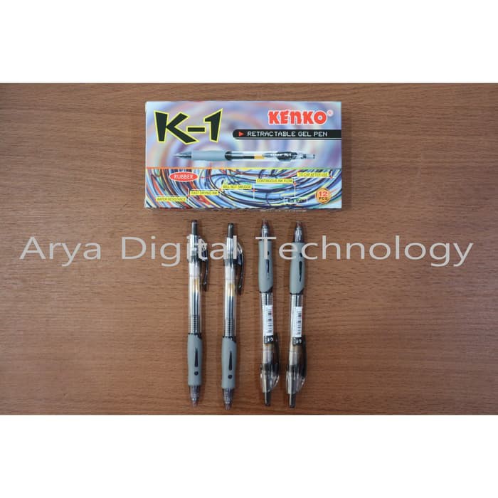 

Pulpen Gel K-1 Retractable Kenko Ballpoint Bolpen Balpen Murah Bagus Original