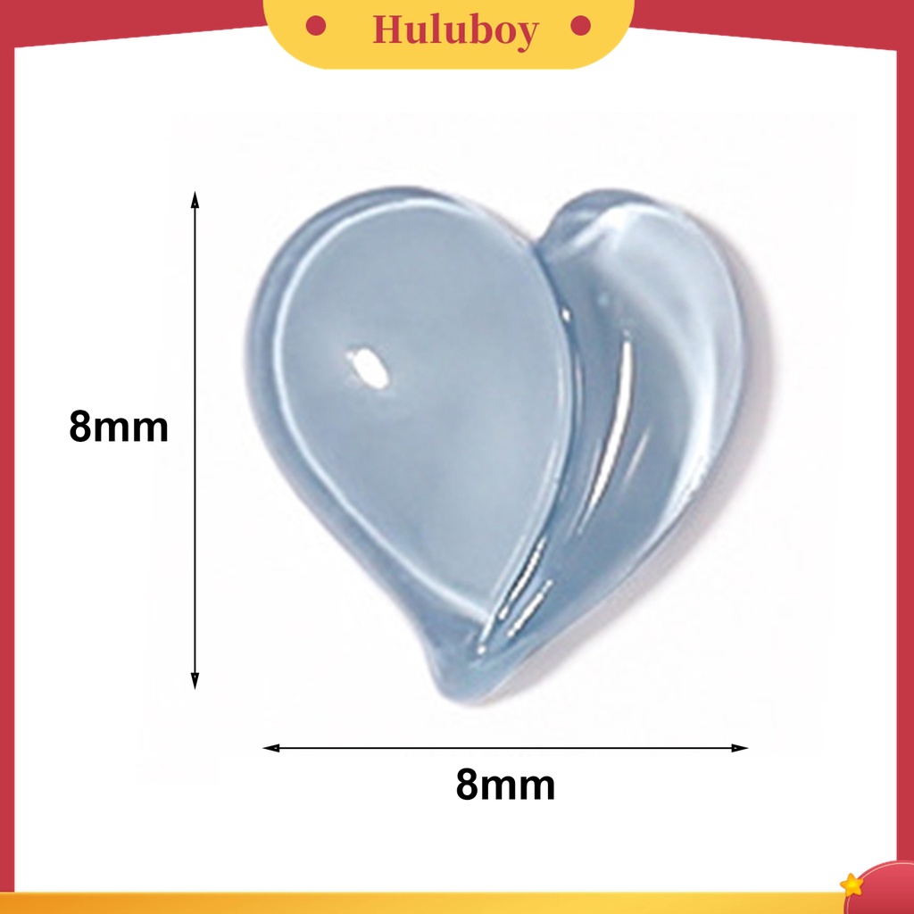 Huluboy Huluboy♡ 10 Pcs Perhiasan Kuku Bentuk Permen Hati Bahan Resin Untuk Anak Perempuan