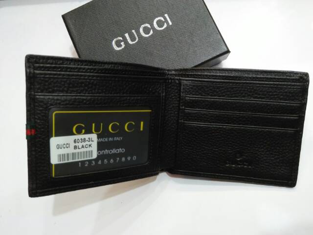 Dompet pria G kulit asli import pendek lipat 3938