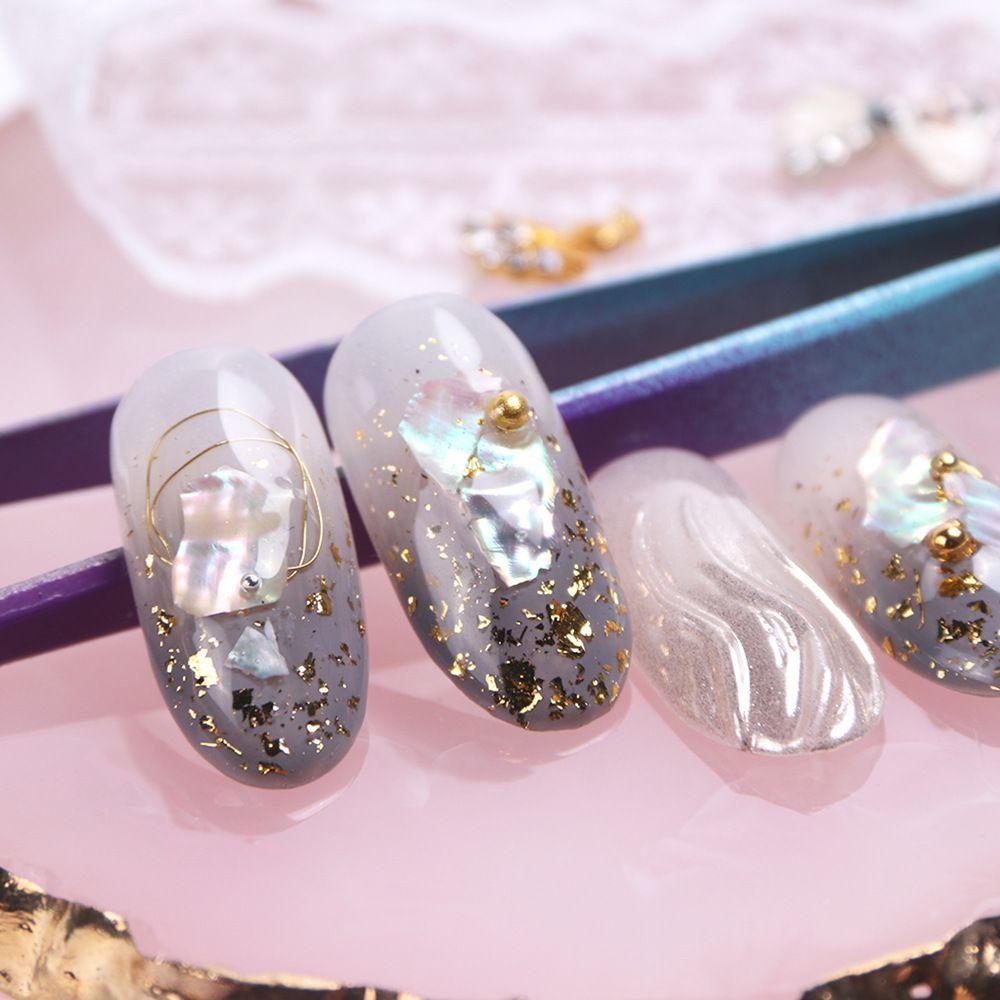 Mxbeauty Hiasan Kuku Charms 3D 0.2mm Silver Nail Tips Rose Gold Perhiasan Nail Art Garis Logam