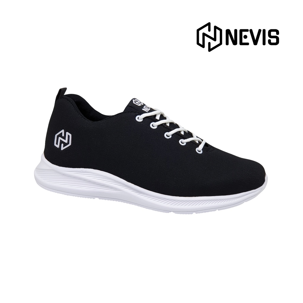 Sepatu Pria Sneakers Casual Nevis Nvs 62 Original Pria Wanita Sekolah Kerja Sport Running Bahan Full Hitam