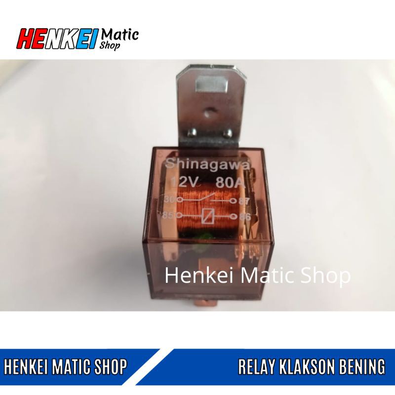 Relay Lampu Klakson Kaki Bening 4 80A 12 Volt Transparan