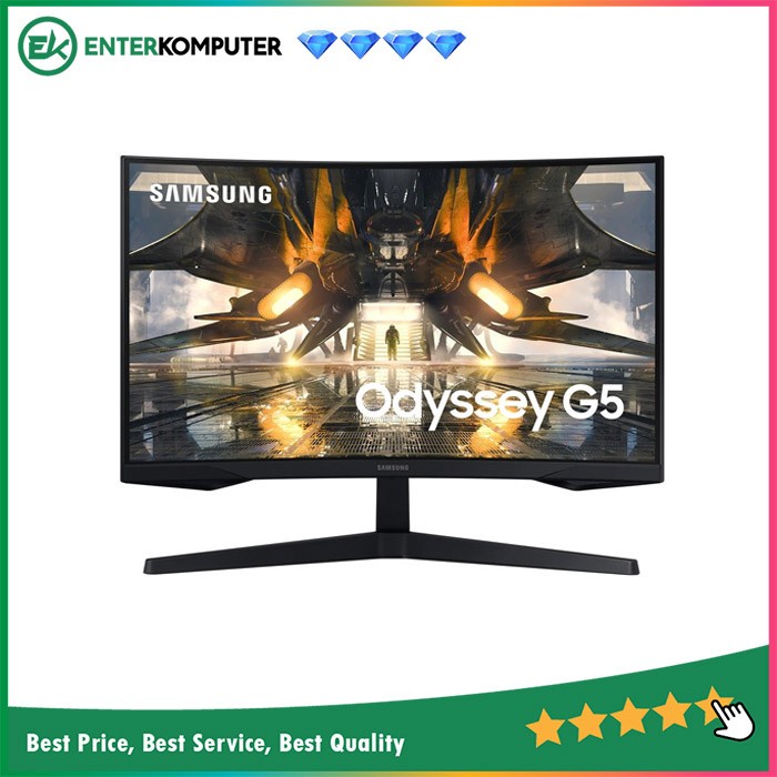 SAMSUNG 27&quot; S27AG550 Odyssey G5 QHD Curved Gaming Monitor 165Hz