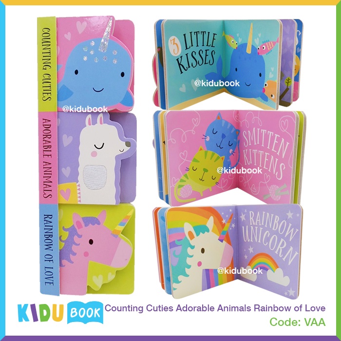 Buku Cerita Anak Counting Cuties Adorable Animals Rainbow of Love Kidu Toys