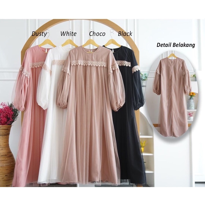 Sayidah Tile Dress/Dress Tile Pesta/Dress Tile Brukat Ld 110/Dress Lamaran/Dress Maternity