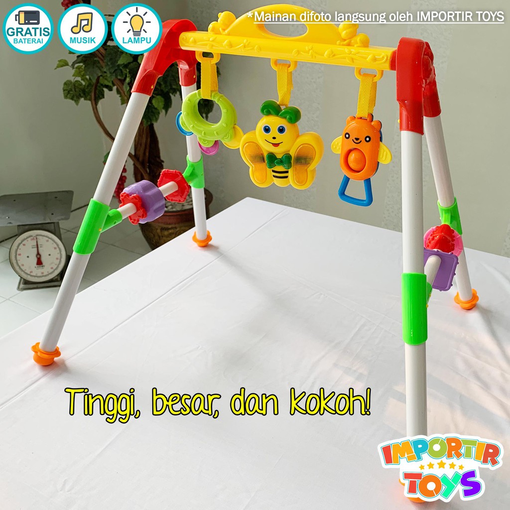 Baby Play Gym IMPORT QUALITY / Baby Gym FULL GIFT SET dengan Suara dan Lampu