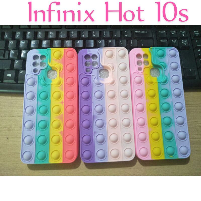 Casing Hp Infinix Smart 5/  Hot 9 Play/ Hot 10s/ Hot 10 Play/ Hot 10 Case Pop It Polos Bahan Lembut 