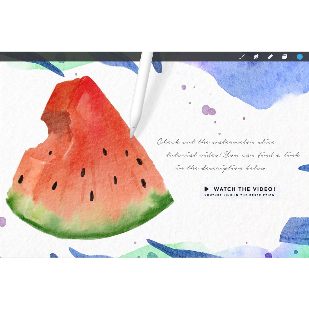 Procreate Brush - Impossible Watercolor Brush Pack Premium Kit + Watercolor Canvas Free Update