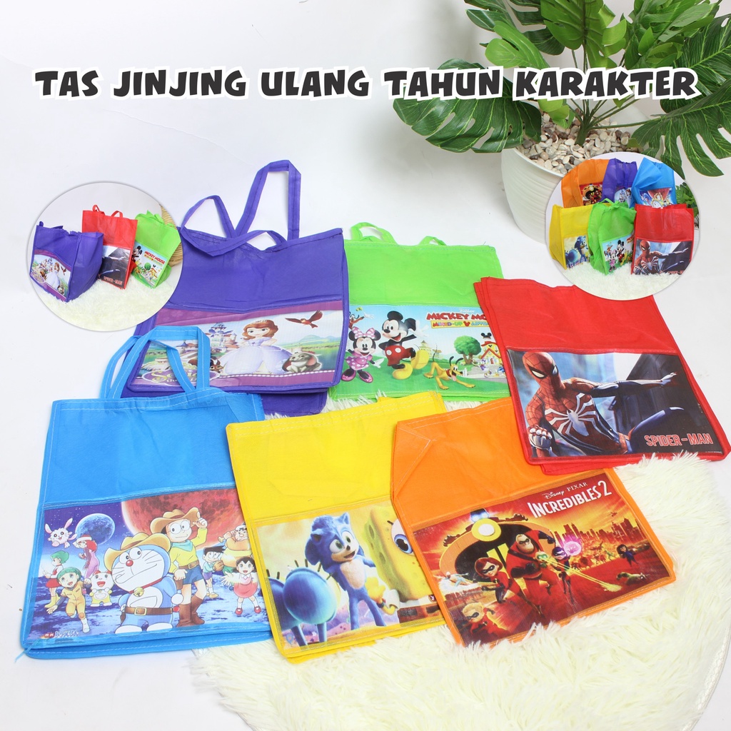 

Tas Ulang Tahun Anak Kado Ultah Karakter Full Color Tas Jinjing Souvenir
