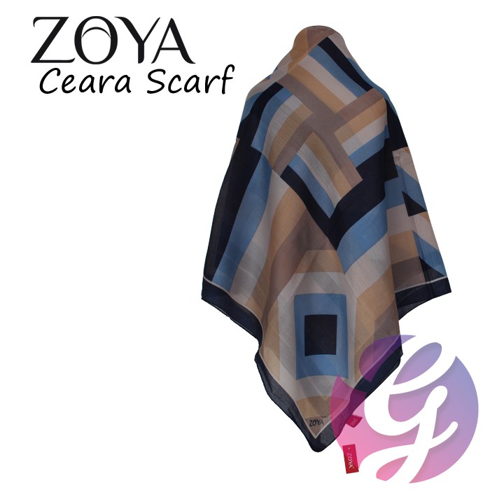 Zoya Hijab Segi Empat Bahan Polyester Ceara Shopee Indonesia