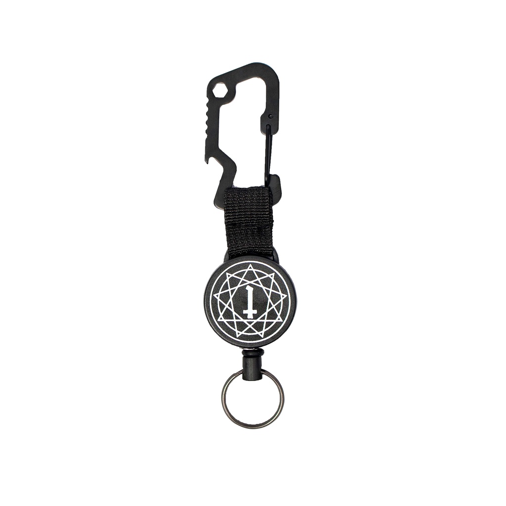 Heretic - Retractable Key Chain Carabiner - Gantungan Kunci Pentagram