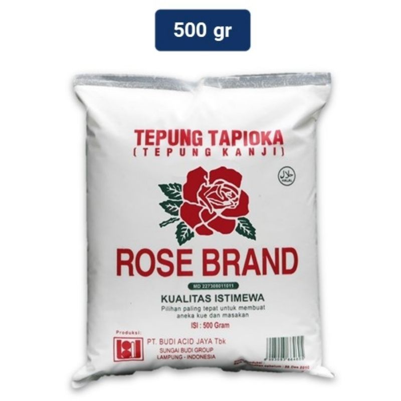 

Tepung Tapioka-Tepung Kanji Rose Brand 500 Gram [cap merah]