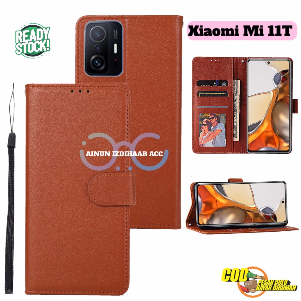 Flip Case Xiaomi Mi 11T  Flip Dompet Casing HP Flip Wallet Leather Cover