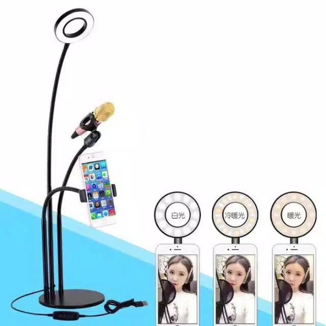 TRIPOD MULTI FUNGSI 3 IN 1 RING LIGHT SELFIE / RING LIGHT &amp; TRIPOD FOR LIVE STREAMING