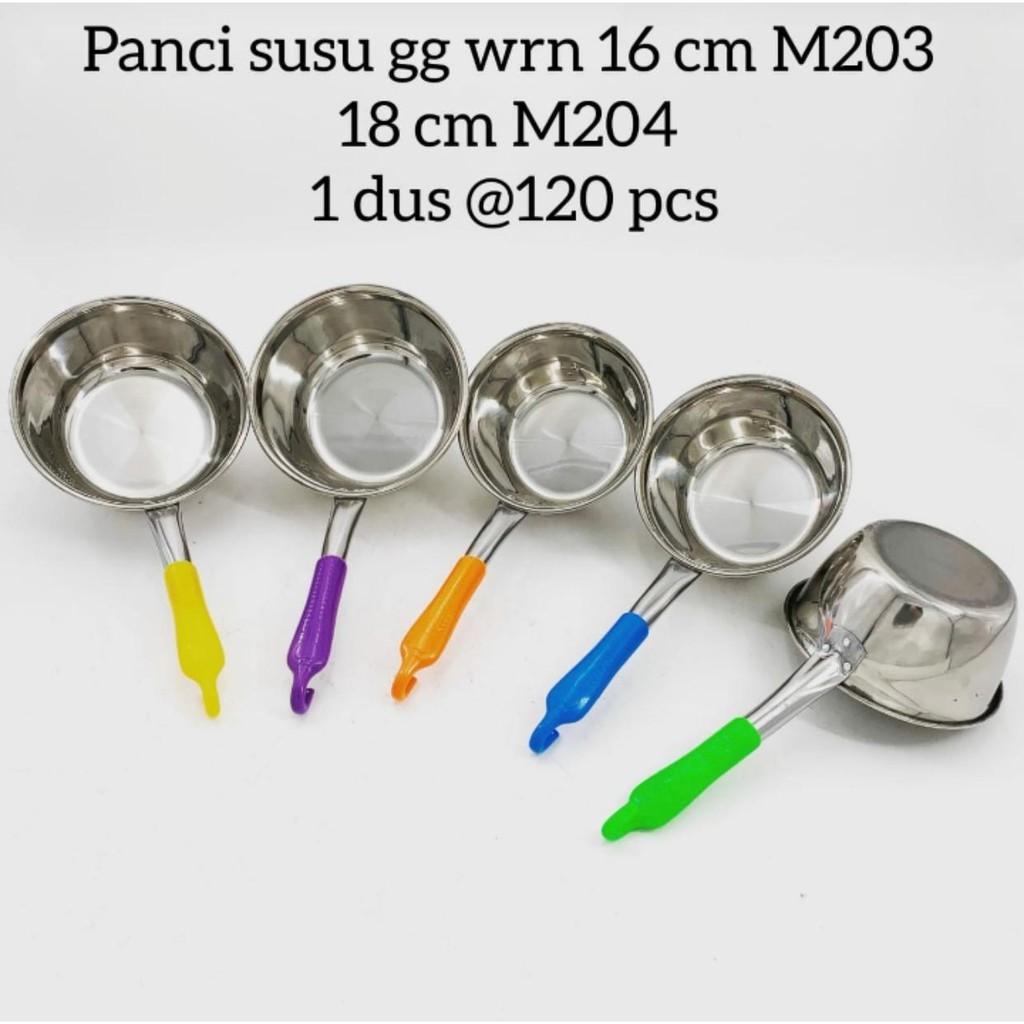 PANCI SUSU GAGANG WARNA WARNI - PANCI MIE STAINLESS - PANCI MASAK AIR - PANCI SOUP POT