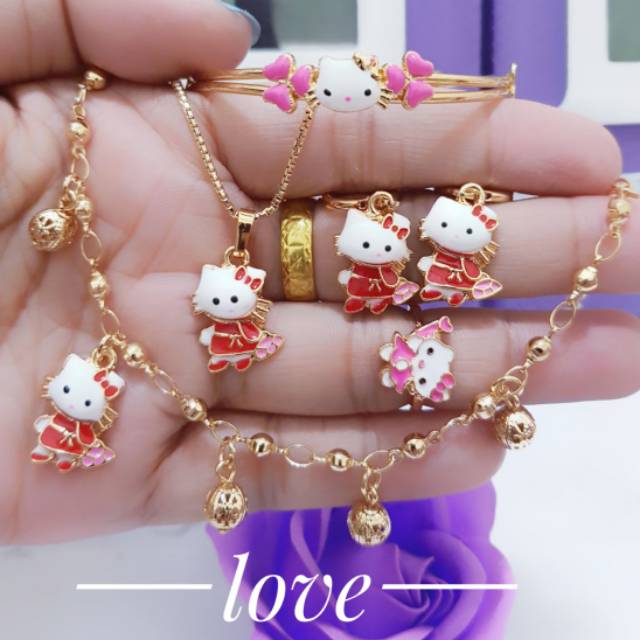 Set lengkap xuping anak kitty cantik