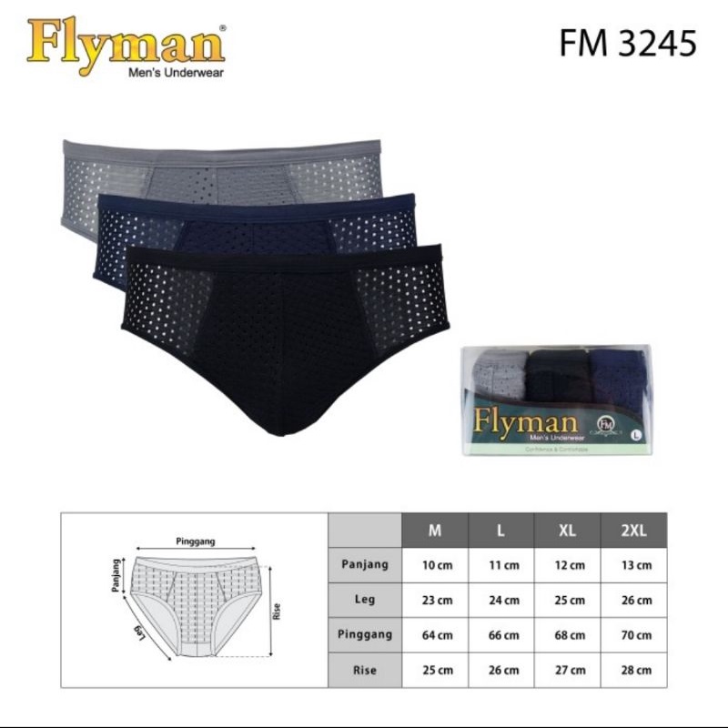 Celana dalam pria Flyman FM 3245 3pcs