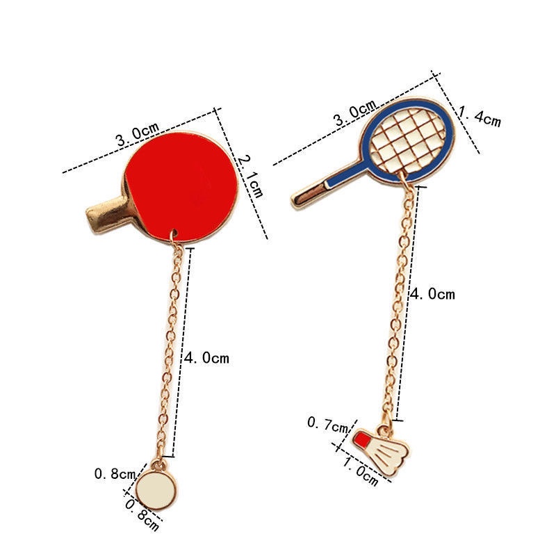 Kinetic sistem raket tenis meja in raket bulutangkis rumbai bros mahasiswa tas selempang bros lencan