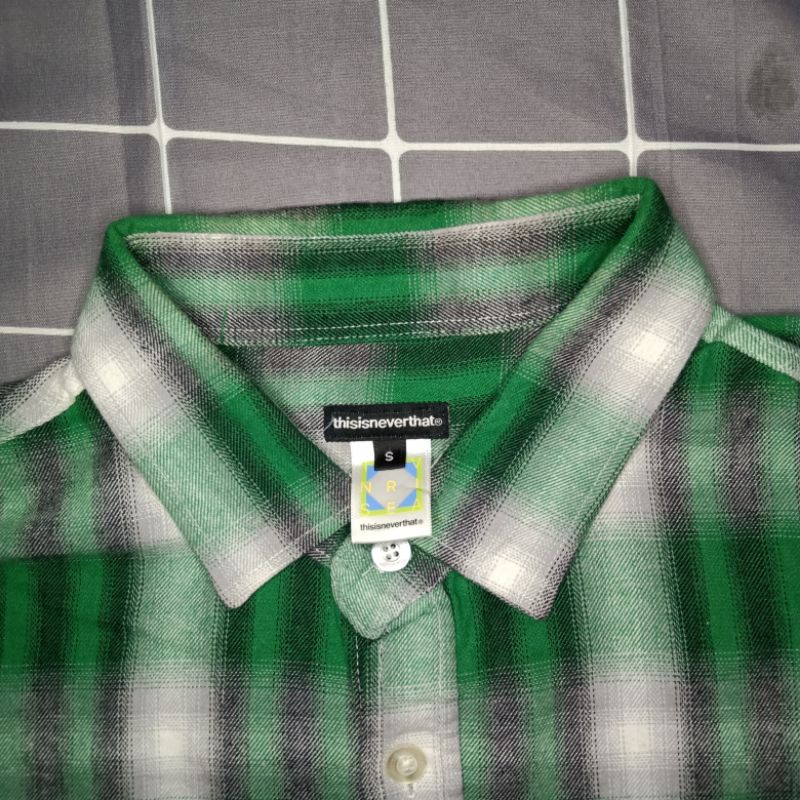 kemeja panjang flanel pria wanita merk thisisneverthat original