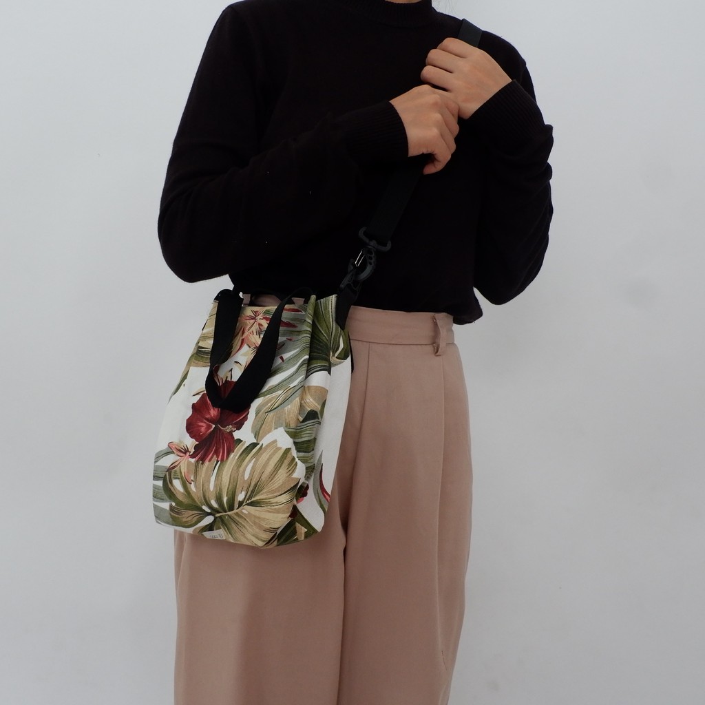 Tas Jinjing Tas Mukena Handbag Kanvas Motif Kecil