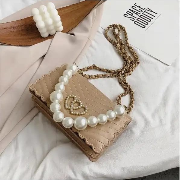 EL 5433 RISCE TAS SELEMPANG PESTA MUTIARA IMPORT WANITA CEWEK PERMEPUAN JAKARTA BATAM 20 X 7 X 12