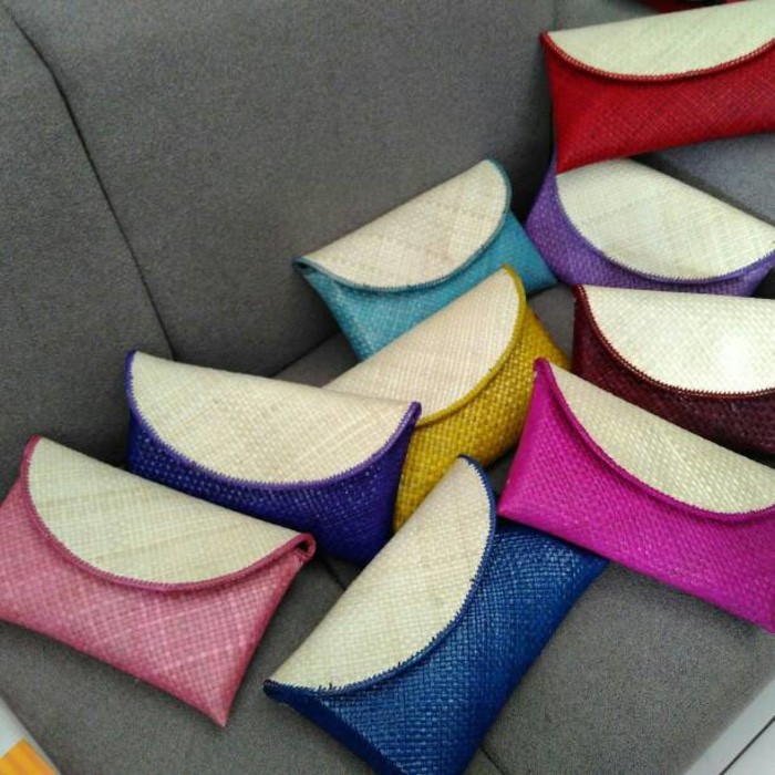 PROMO  Clutch Anyaman Pandan Tasik/Dompet Anyaman Pandan/Dompet Pesta  Terlaris