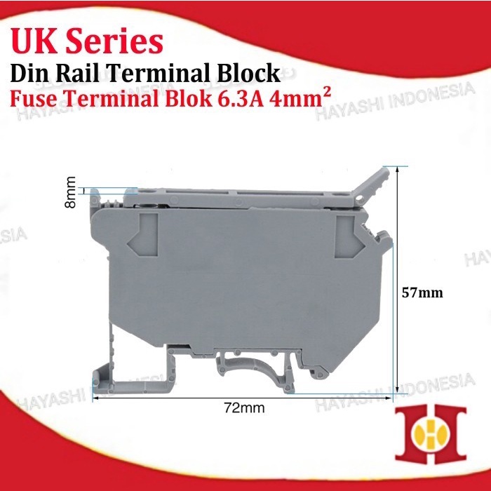 Terminal Block Din Rail 800V UK2.5N UK3N UK5N UK6N UK10N UK16N UK35N