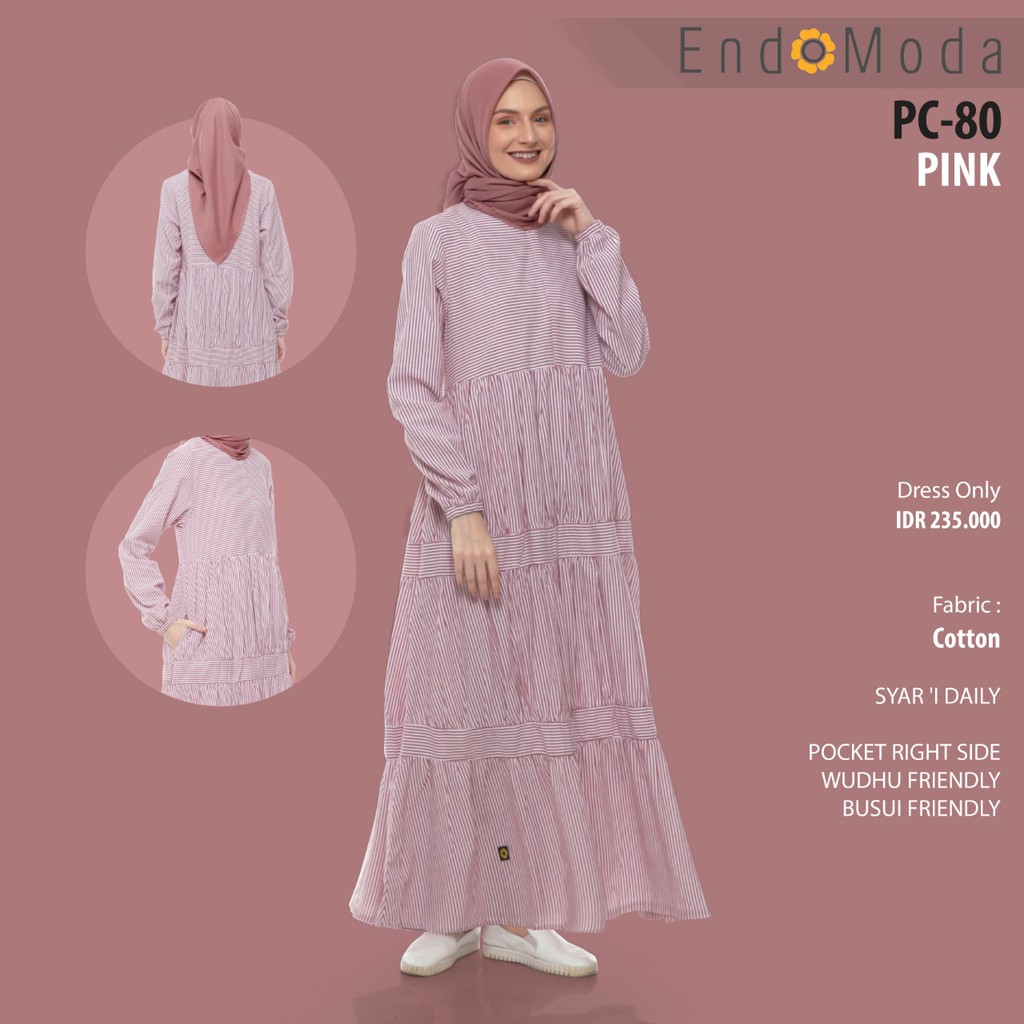 Gamis Muslim Endomoda Pc 80 Shopee Indonesia