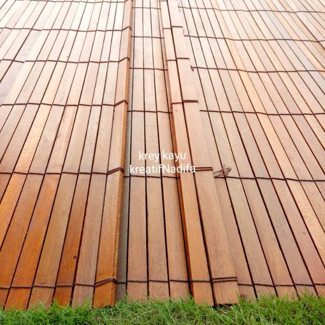 Tirai kayu / krey kayu outdoor / krei kayu / kerei kayu / kerai kayu / gorden / Krai/ kirai  3mX2,5m