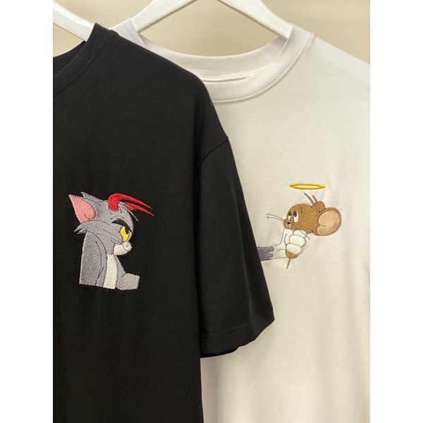 Kaos couple bordir TOM & JERRY by hoodiecup