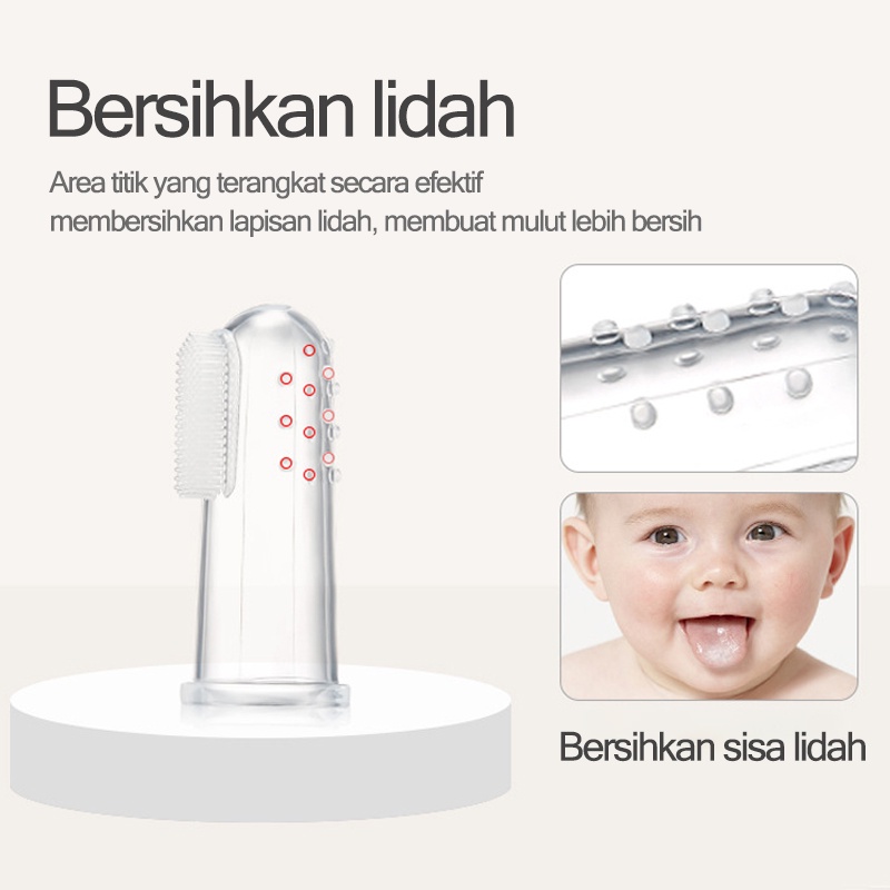 Sikat gigi bayi/Sikat gigi anak/Sikat gigi silikon anak/Sikat gigi jempol (B44)